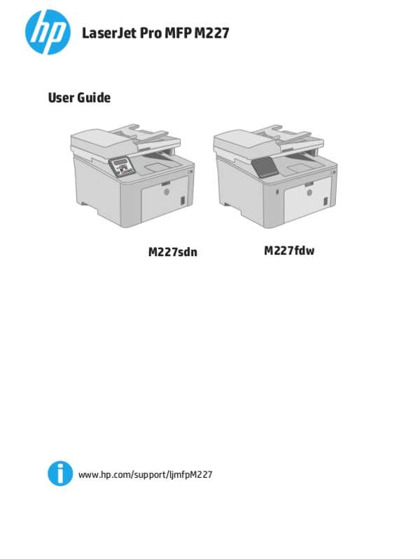 Скачать драйвер для HP LaserJet Pro MFP M227sdn бесплатно